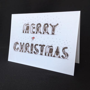 Badger Merry Christmas Card
