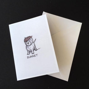 Westie Dog Card - "Bunnet"