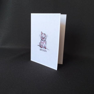Westie Dog Card - "Broon"
