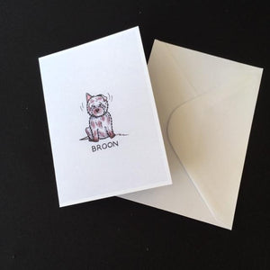 Westie Dog Card - "Broon"