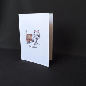 Westie Dog Card - "Breeks"