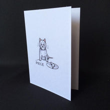 Load image into Gallery viewer, Westie Dog Card - &quot;Piece&quot;