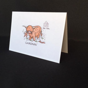 Highland Cow Card - "Gairdnin'"