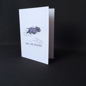 Scottie Dog Card - "Dae Yer Dinger"