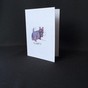 Scottie Dog Card - "Clarty"