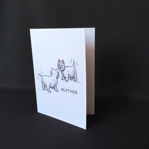 Westie Dog Card - "Blether"