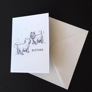 Westie Dog Card - "Blether"