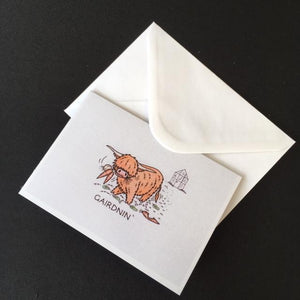 Highland Cow Card - "Gairdnin'"