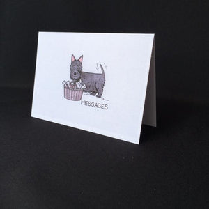 Scottie Dog Card - "Messages"