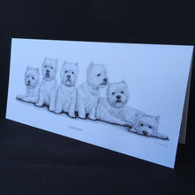 Load image into Gallery viewer, Westie Dog Card - &quot;White Out&quot;