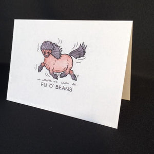 Shetland Pony Card - "Fu' o' Beans"