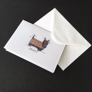 Scottie Dog Card - "Jaiket"