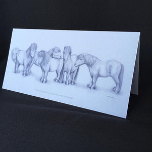 Shetland Pony Card - "All the best things come in small packages"