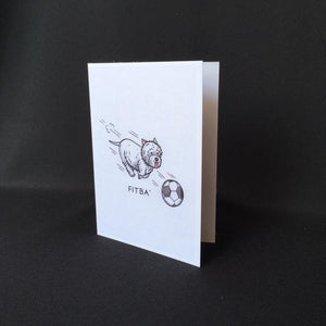 Westie Dog Card - "Fitba'"