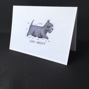 Scottie Dog Card - "Gad Aboot"