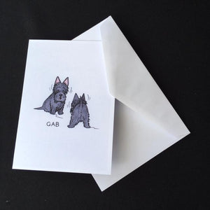 Scottie Dog Card - "Gab"