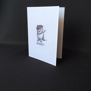 Westie Dog Card - "Bunnet"
