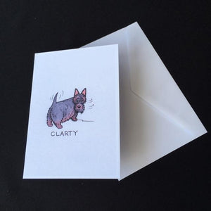 Scottie Dog Card - "Clarty"