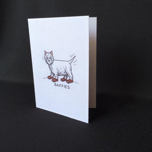 Westie Dog Card - "Baffies"