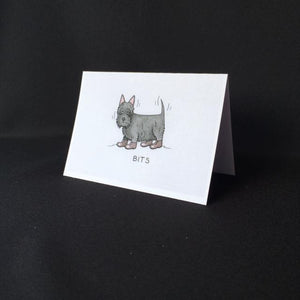 Scottie Dog Card - "Bits"