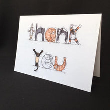 Load image into Gallery viewer, Cat Thank You Card