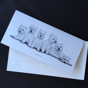 Westie Dog Card - "White Out"