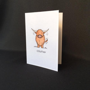 Highland Cow Card - "Couthy"