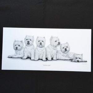 Westie Dog Print - "White Out"